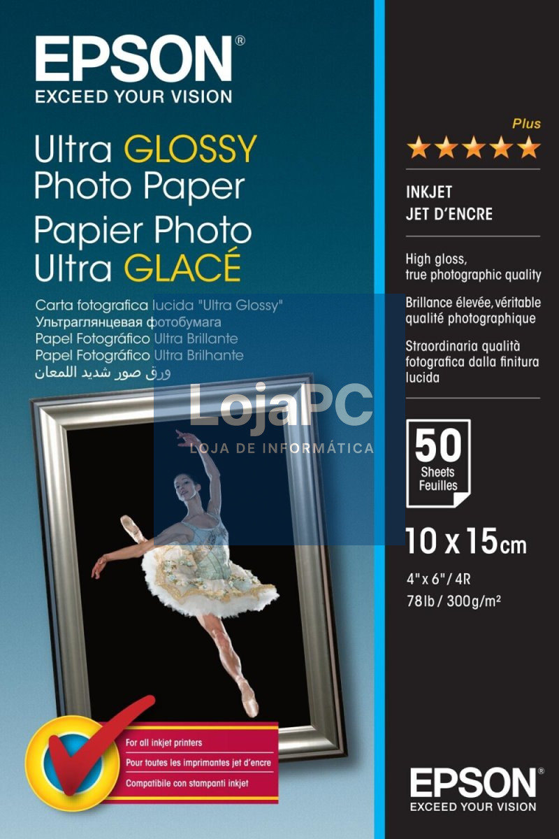 EPSON S041943 Ultra glossy photo paper inkjet 300g/m2 100x150mm 50 sheets 1-pack