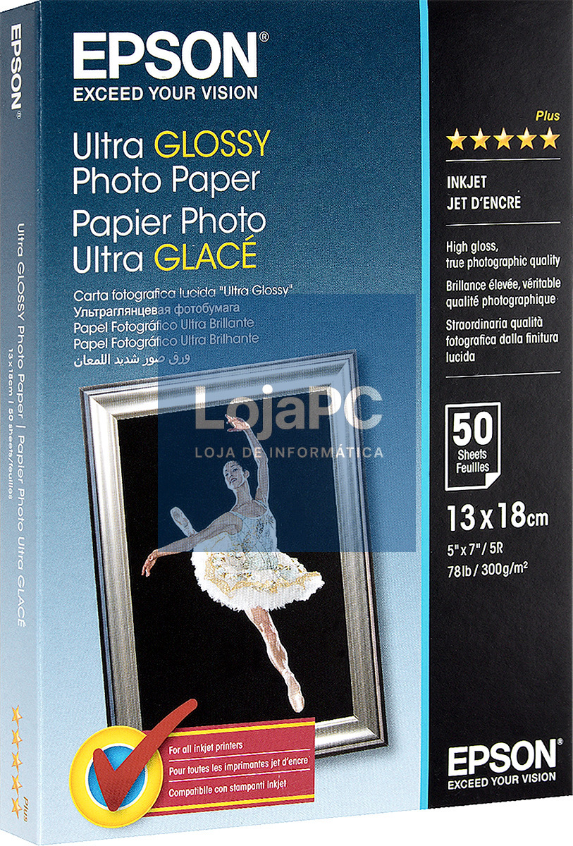 EPSON Ultra Glossy S041944 Photo Paper 13x18cm 50sheets 300g/m2