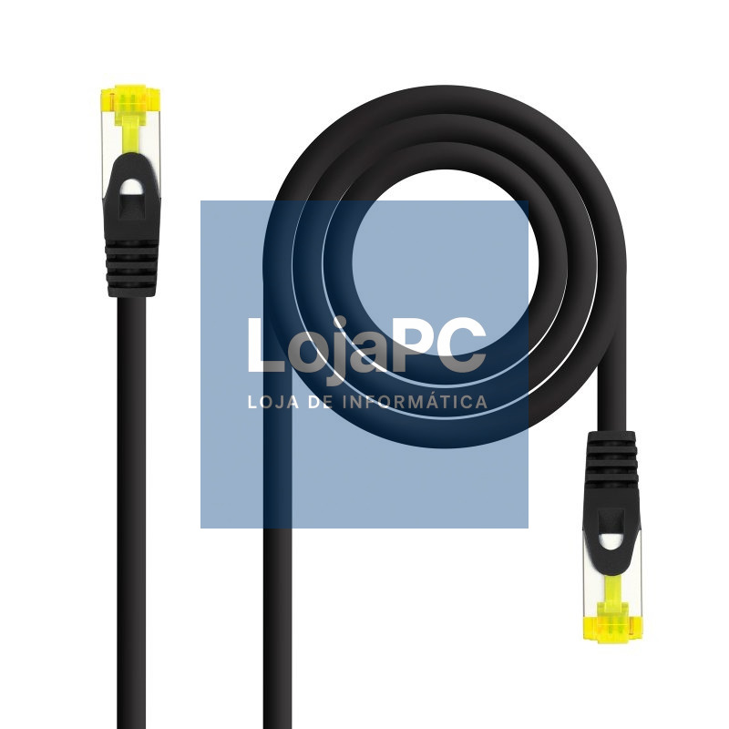 Nanocable Cabo de rede LSZH Cat.6A SFTP 25cm Preto