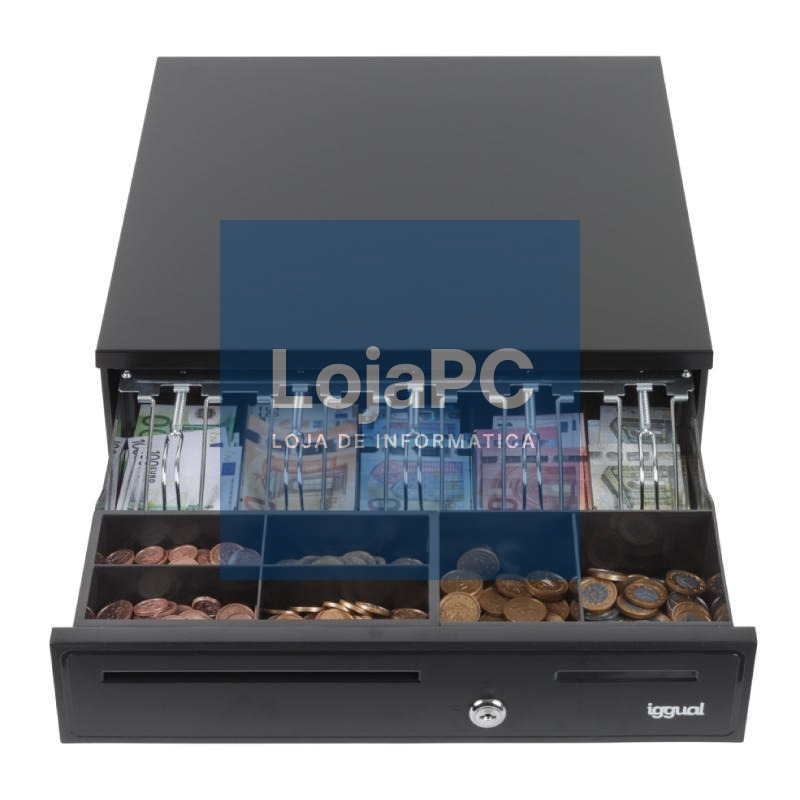 iggual Cajón Portamonedas IRON-35 42cm 5+6 preto