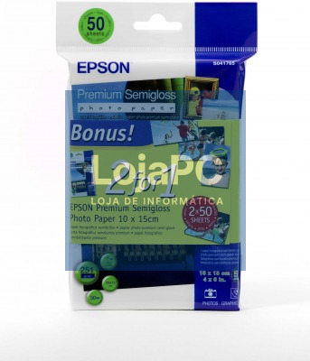 EPSON Premium semi gloss photo paper inkjet 251g/m2 100x150mm 50 sheets pack