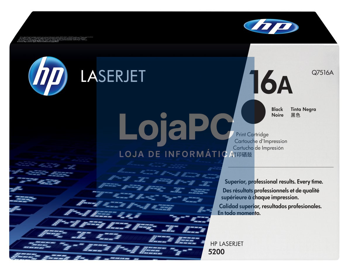 HP 16A original LaserJet Toner cartridge Q7516A black standard capacity 12.000 pages 1-pack