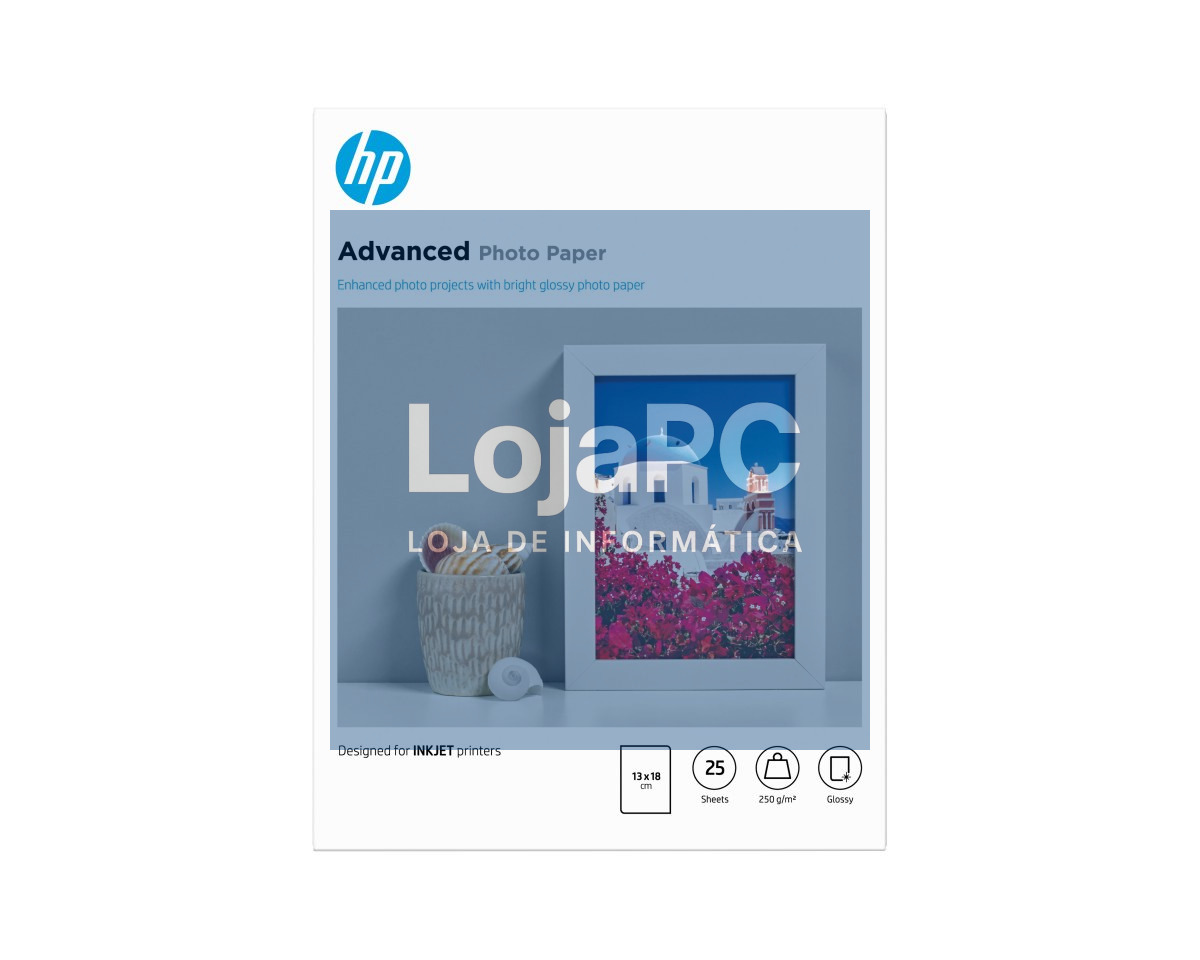 HP original Advanced glossy photo paper Ink cartridge Q8696A 250g/m2 130x180mm 25 sheets 1-pack borderless