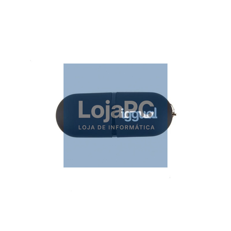 iggual Pen USB 2.0 16GB PEN16 preto com tapa