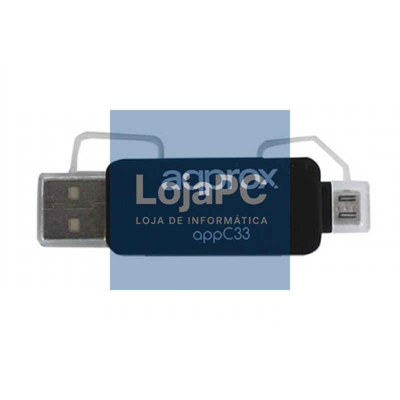 approx APPC33 Adaptador microSD/SD/MMC a USB/micro