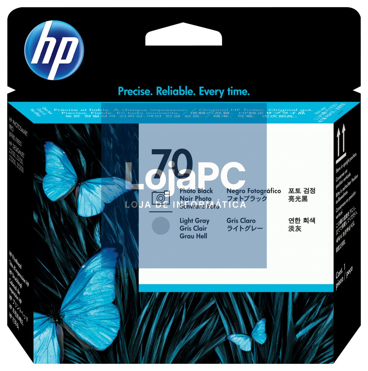 HP 70 original printhead C9470A black and light grey standard capacity 1-pack