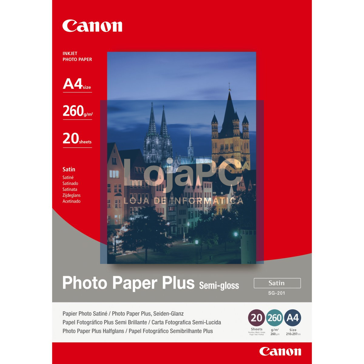 CANON SG-201 semi glossy photo paper inkjet 260g/m2 A4 20 sheets 1-pack