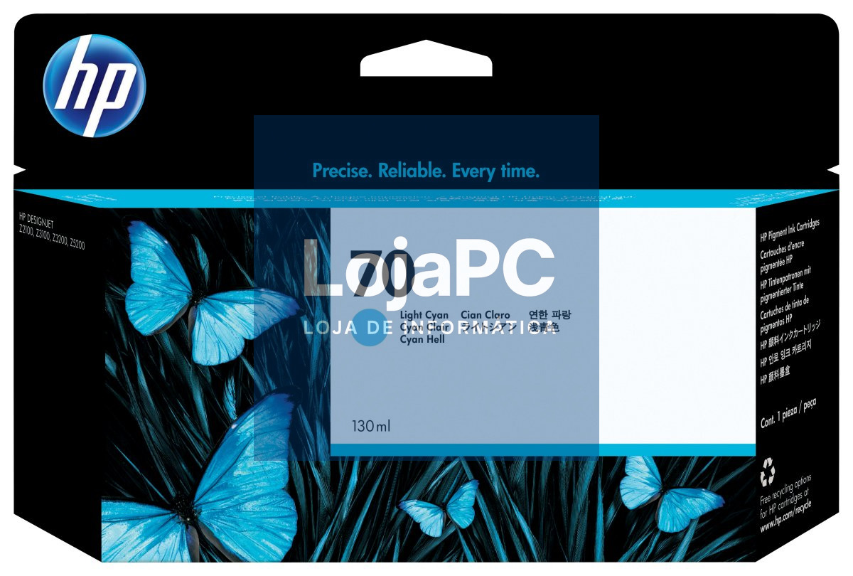 HP 70 original Ink cartridge C9390A light cyan standard capacity 130ml 1-pack