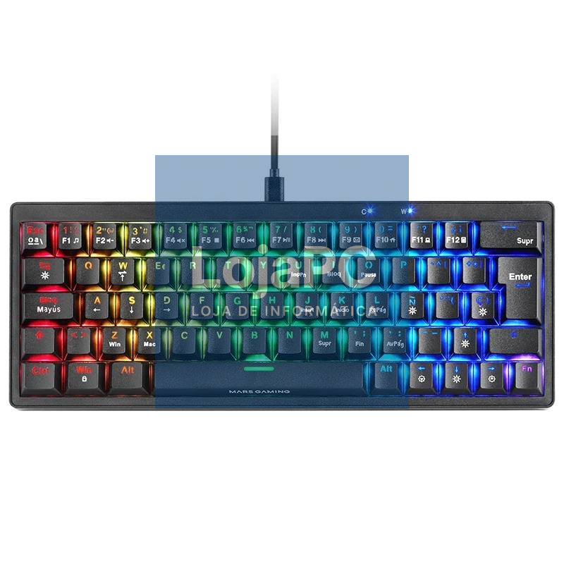 MARS GAMING TECLADO MECÂNICO RGB COMPACTO 60%