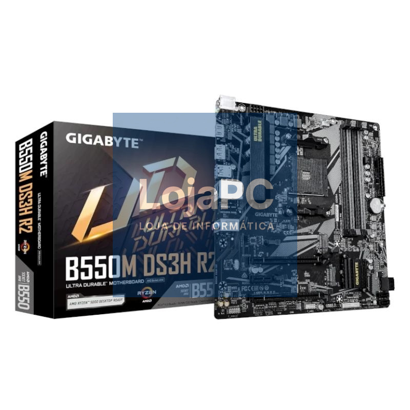 Gigabyte Placa-mãe B550M DS3H R2 mATX AM4