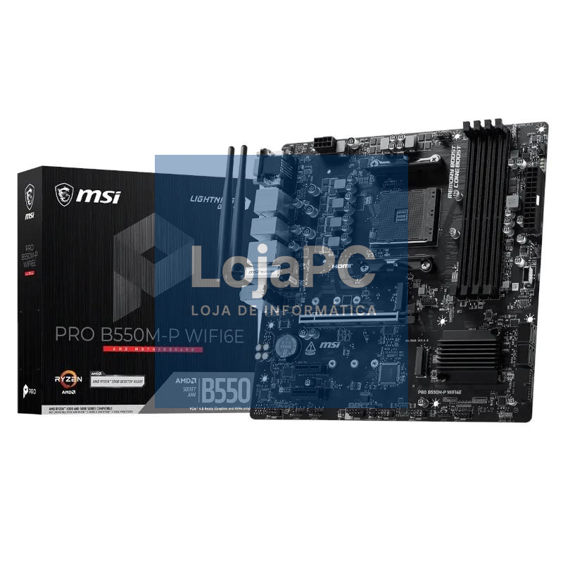MSI Placa-mãe PRO B550M-P WIFI6E mATX AM4