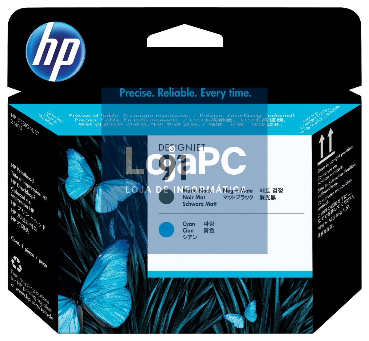 HP 91 original printhead C9460A matte black and cyan standard capacity 1-pack
