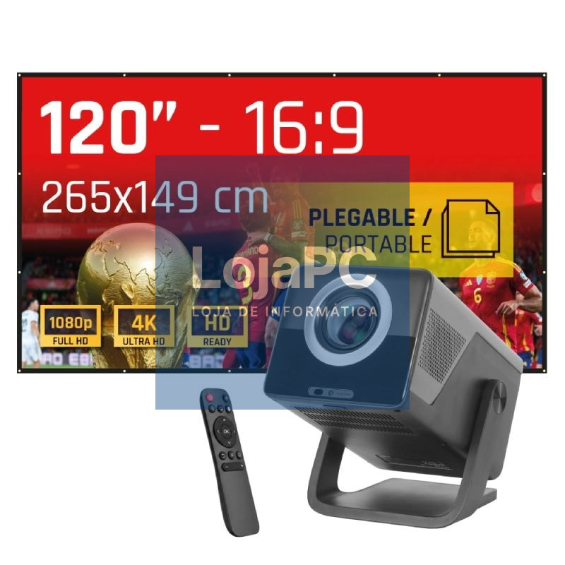 iggual Pack projector 4K + lona proyección120"