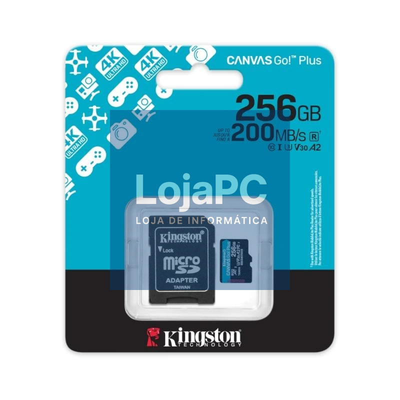 Kingston microSD Canvas Go! Plus 4 256GB 200 MB-s