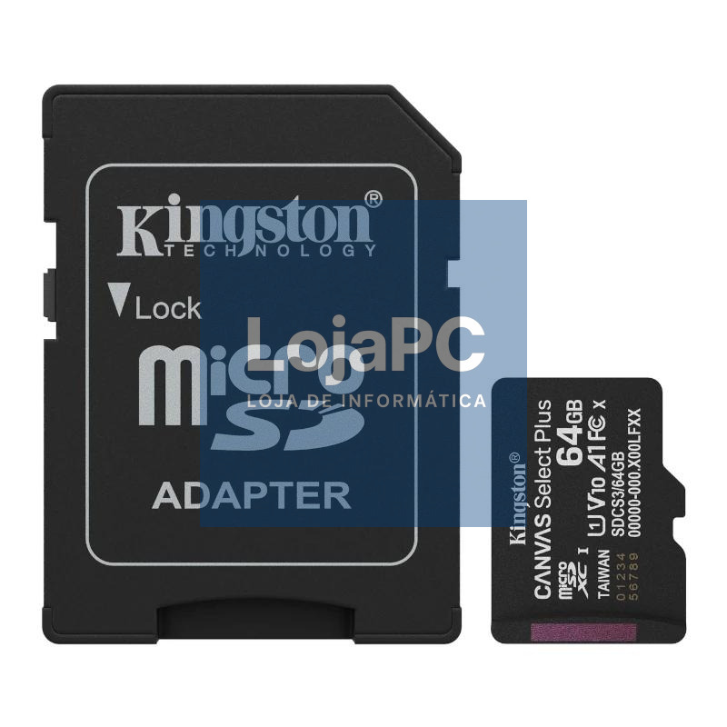 Kingston SDCS3/64GB microSDXC Gen3 100MB/s A1