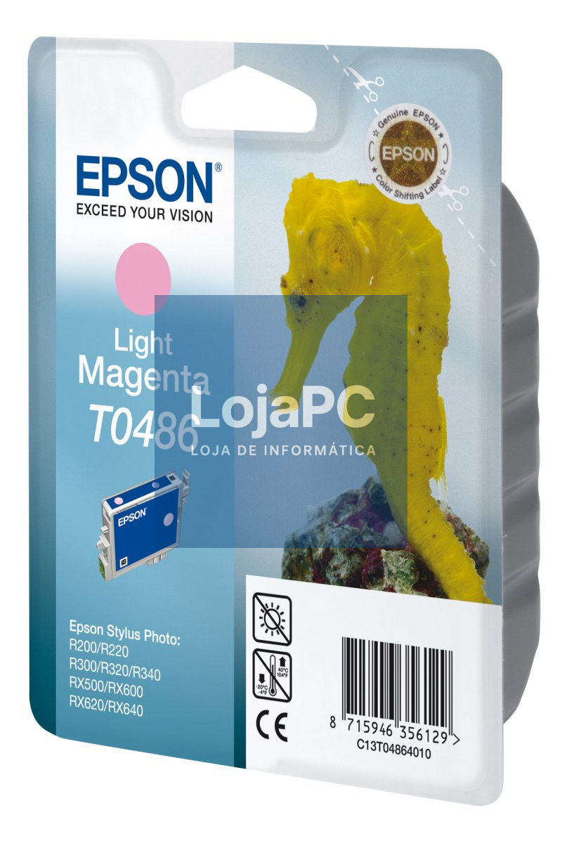 Tinteiro EPSON T0486 Magenta Claro - Stylus Photo R200/220/300/320/340, RX500/600//620/640