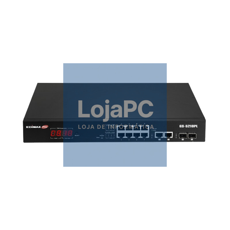 Edimax GS-5210PL Switch 10xGb PoE+ 2xSFP Surve