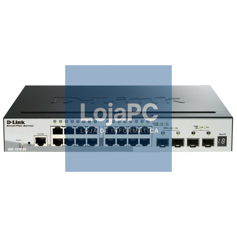 D-Link DGS-1510-20/E Switch L2 16xGb 2xSFP+ 2x10Gb