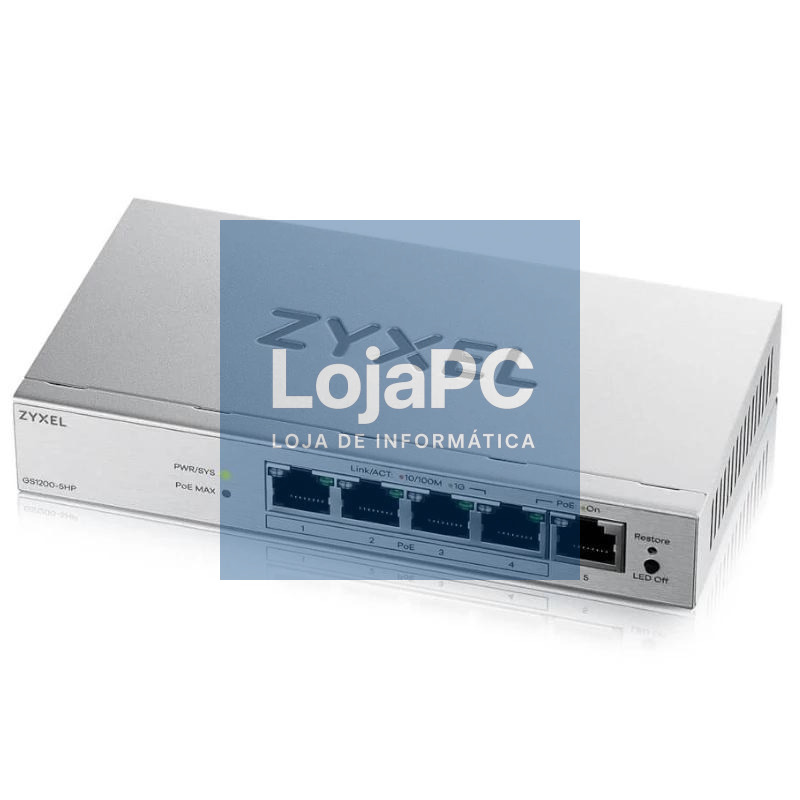 ZyXEL GS1200-5HPv3 Switch 5xGb (4xPoE+) 68W