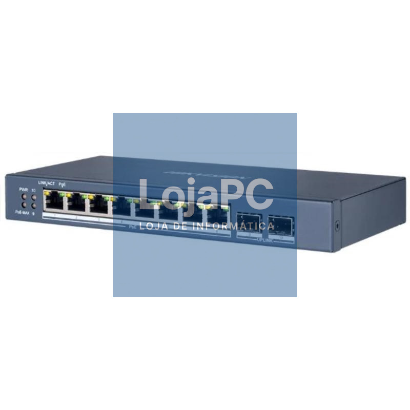 Hikvision DS-3E1510P-EI/M (B) Switch 8xGb PoE 2xGb