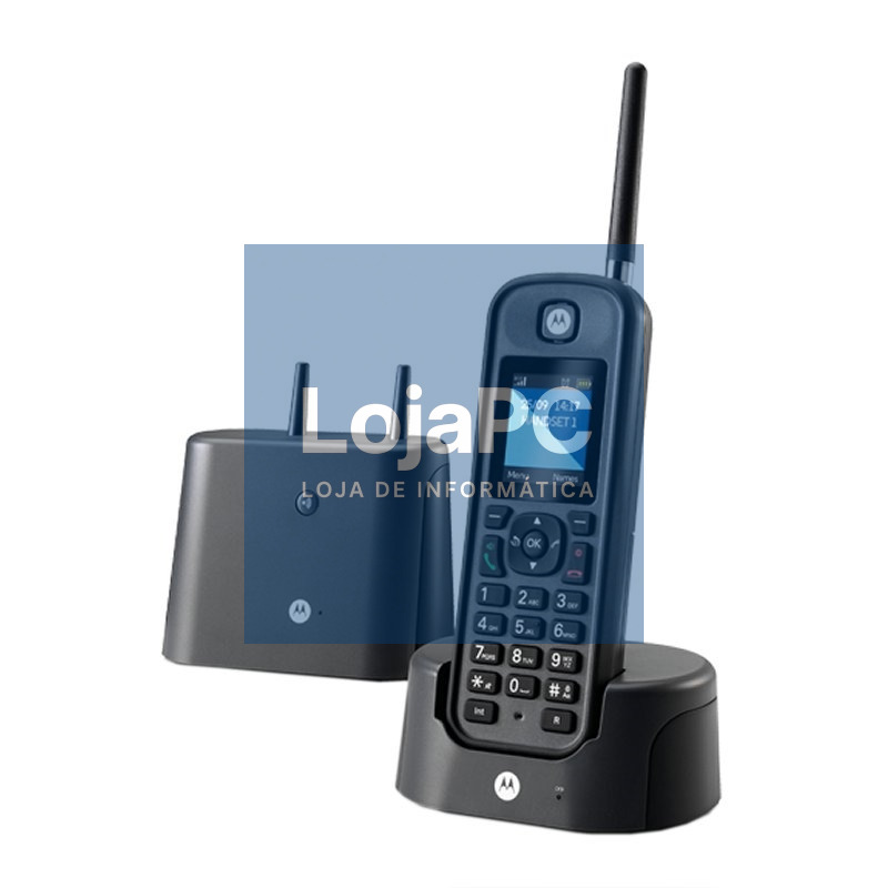 MOTOROLA O201 Telefone DECT Largo Alcance Preto