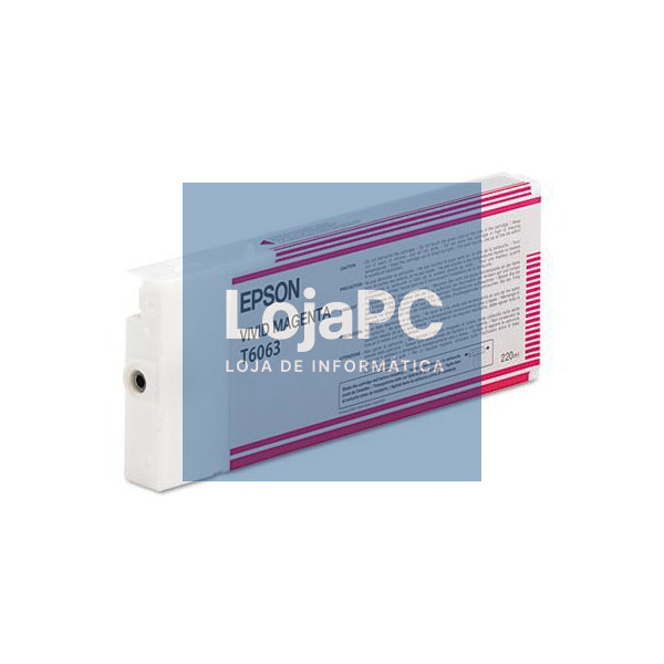 Tinteiro EPSON T6063 Magenta Vivo 220ml - Stylus Pro 4800/4880