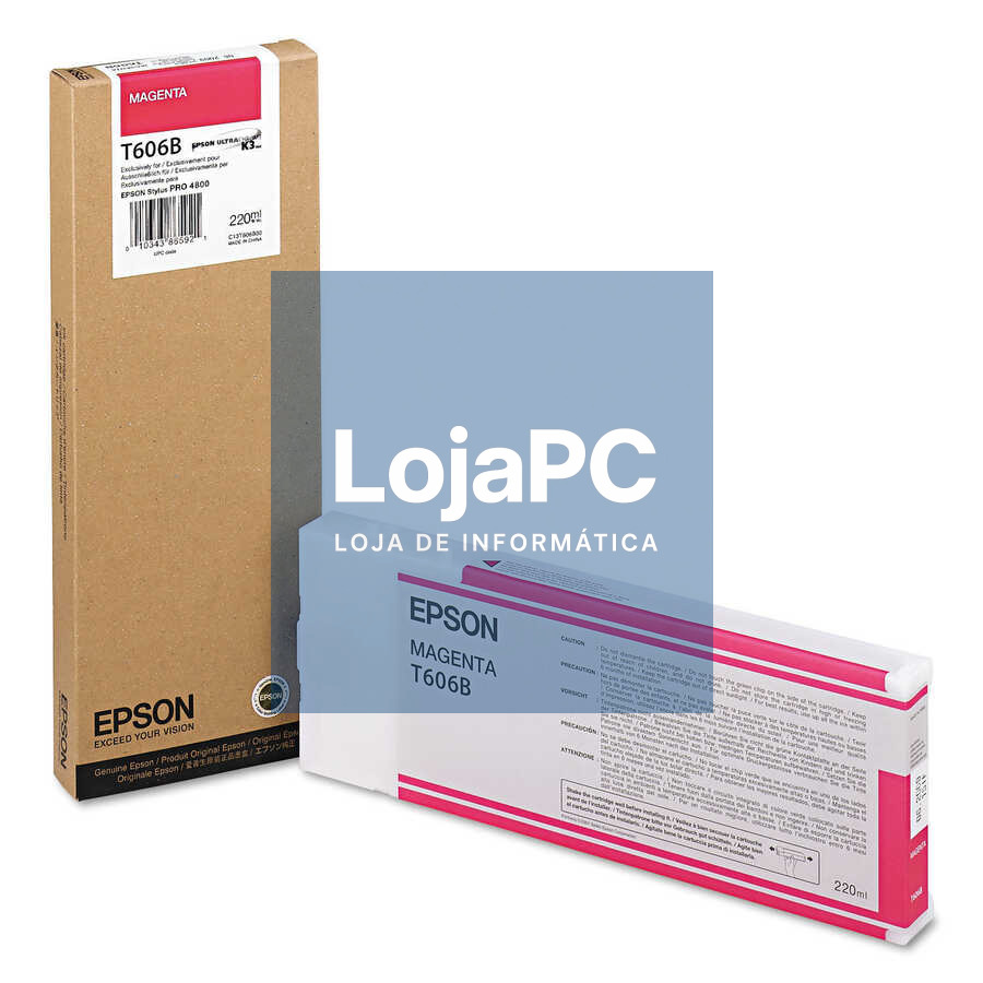 Tinteiro EPSON T606B Magenta 220ml - Stylus Pro 4800