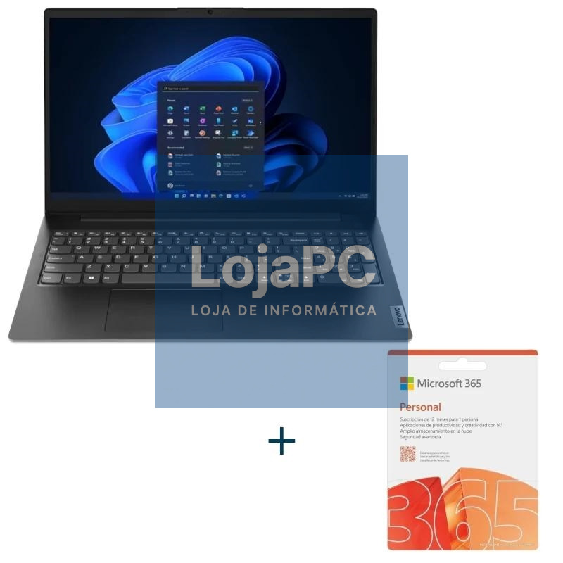 Lenovo V15 AMD R3-7320U W11H 15.6"+O365 personal