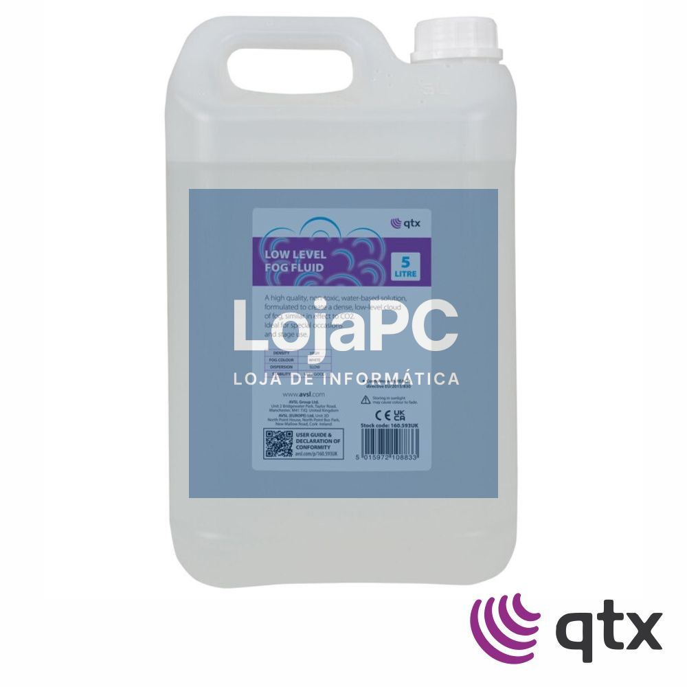 Líquido De Fumos Low Fog 5L QTX