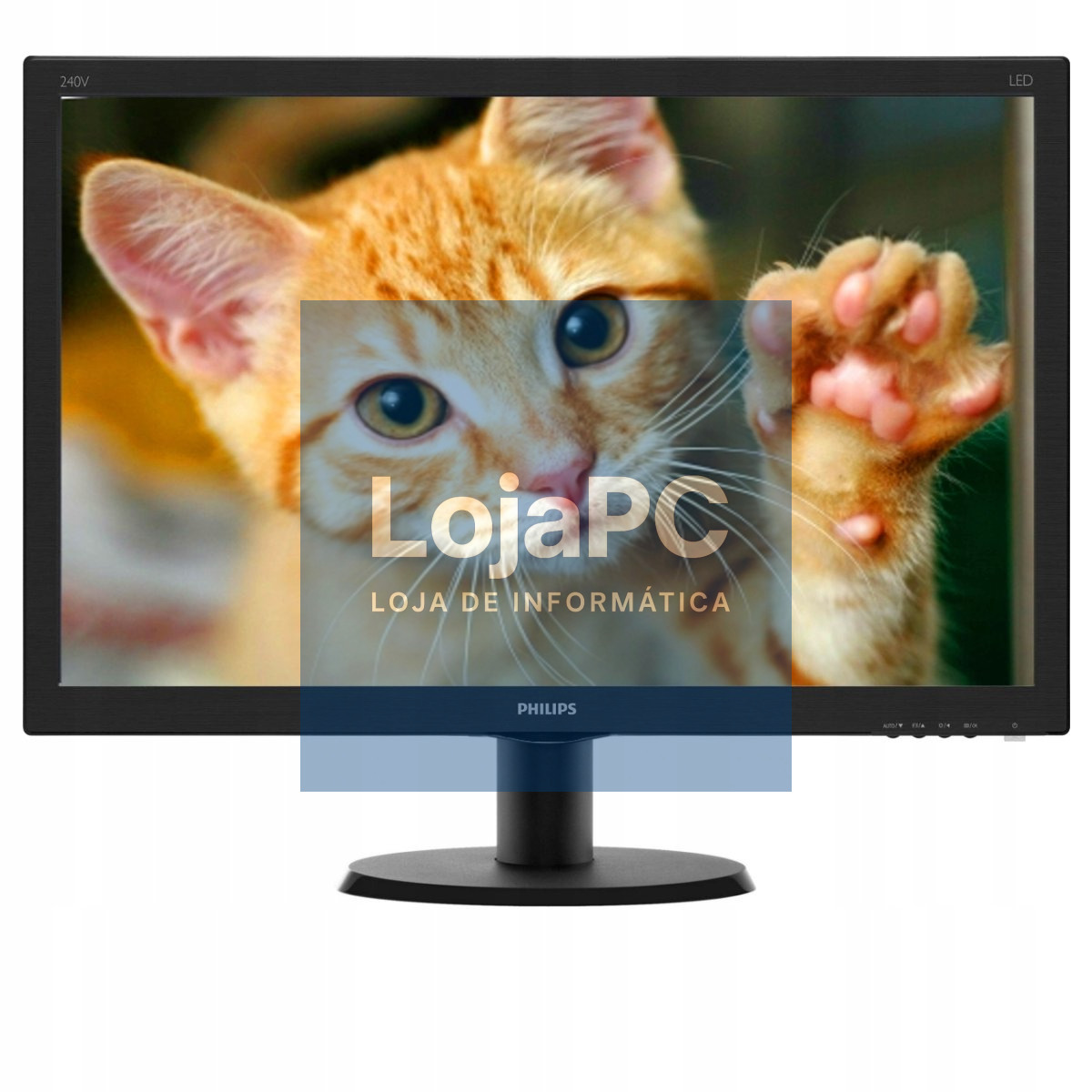 Monitor Philips 240V5Q GRAU B Pie generico 24 FHD VGADVIHDMI Preto