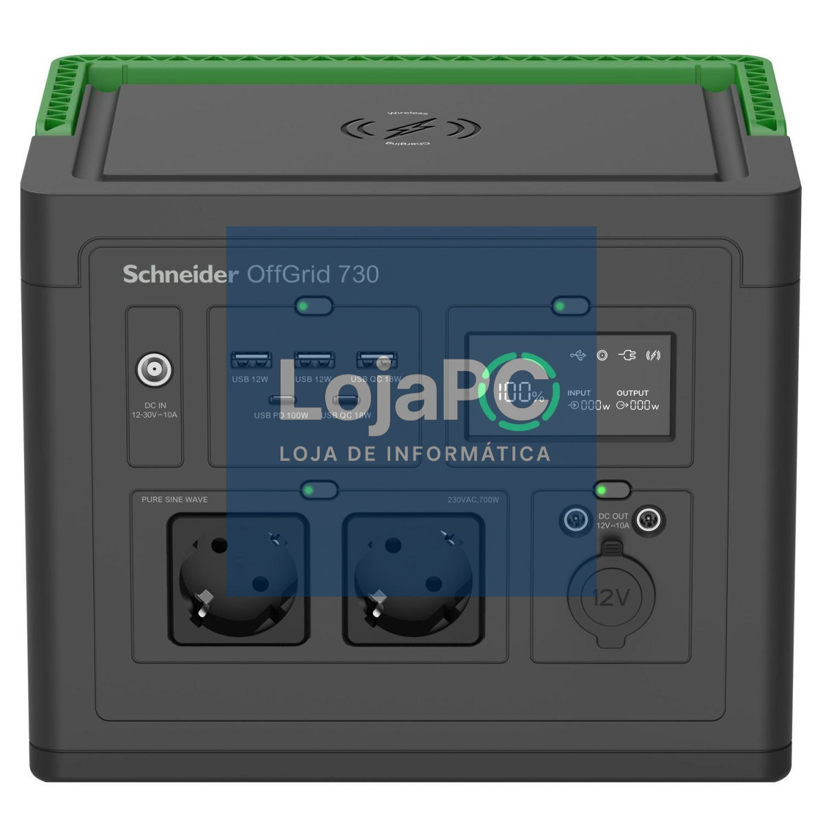 APC Schneider OffGrid Portable Power Station 730, 738Wh Lithium-ion, 2 Schuko, Sinewave