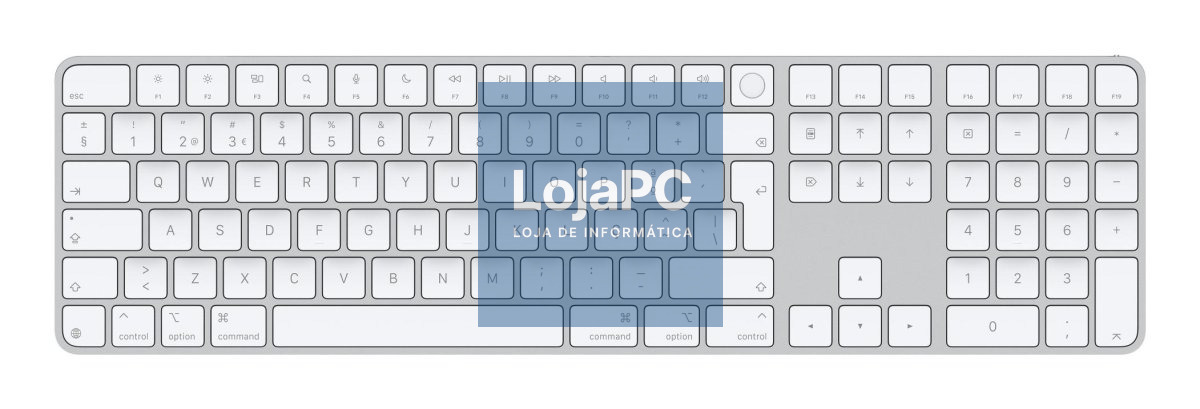 Apple Magic Keyboard with Touch ID and Numeric Keypad for Mac models with Apple silicon - Portuguese - White Keys