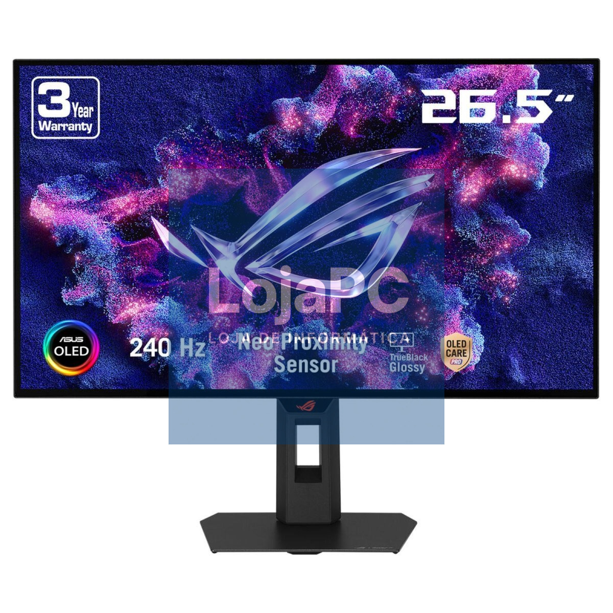 Asus ROG Strix OLED Gen2 gaming monitor - 27'' (26.5 viewable) 1440p TrueBlack Glossy OLED, 240 Hz, 0.03 ms, Neo Proximity Sensor, ASUS OLED Care Pro, ELMB, G-SYNC® compatible, 99% DCI-P3, and