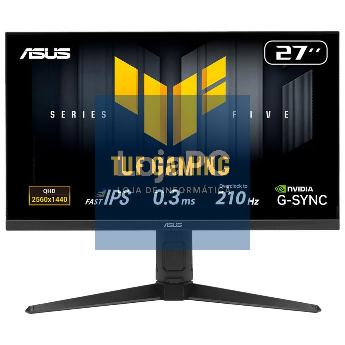 Asus VG27AQL5A TUF Gaming Monitor – 27-inch, QHD (2560x1440), 210Hz(OC), Fast IPS, ELMB SYNC, 0.3ms GTG (min.), Stereo speaker, DisplayWidget Center, Gaming AI, Height Adjustment