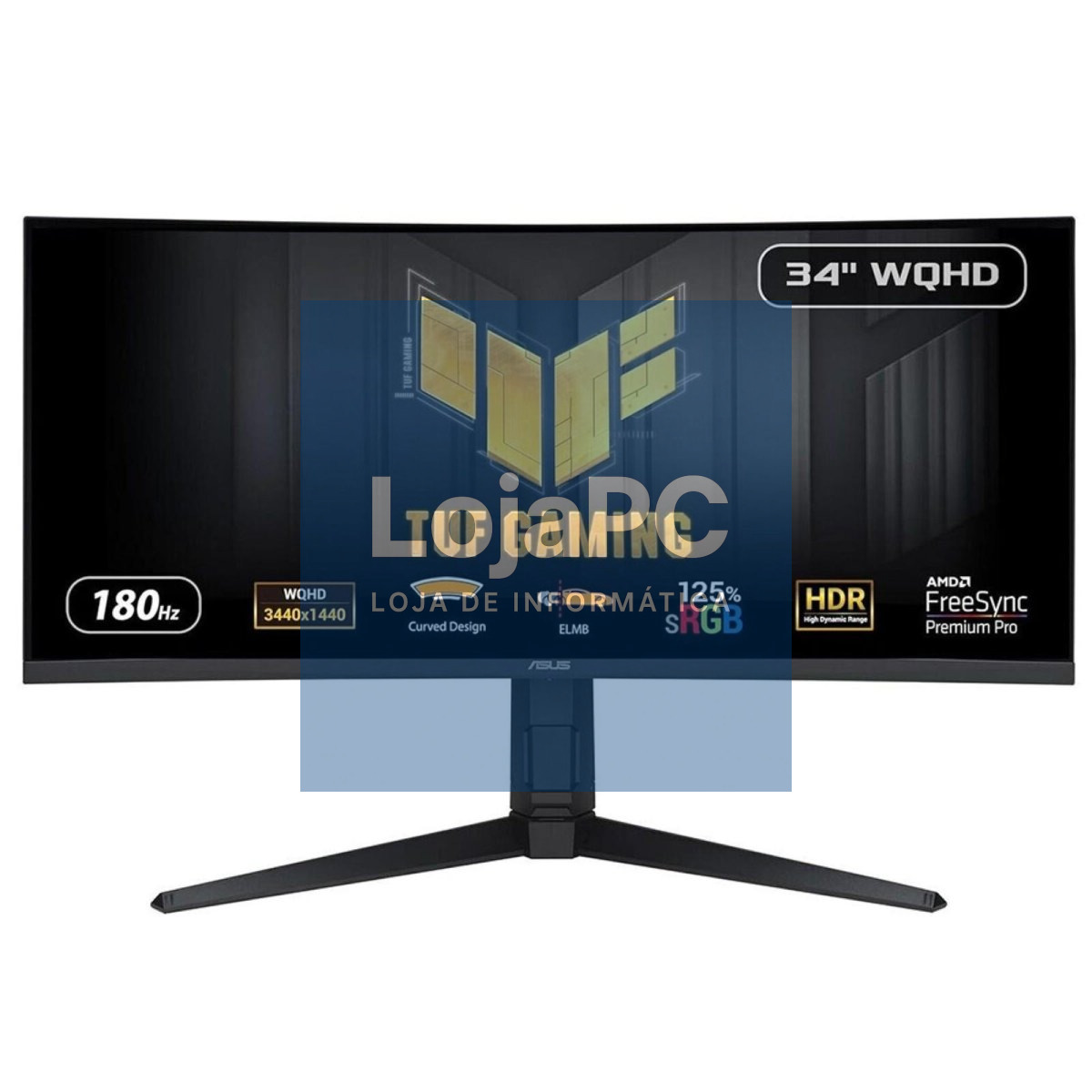 Asus VG34VQL3A Curved Gaming Monitor – 34 inch WQHD (3440 x 1440), 180Hz, 1500R, Curved design, Extreme Low Motion Blur, Freesync Premium Pro, 1ms (GTG), 125% sRGB, DisplayHDR 400 , DisplayWidget