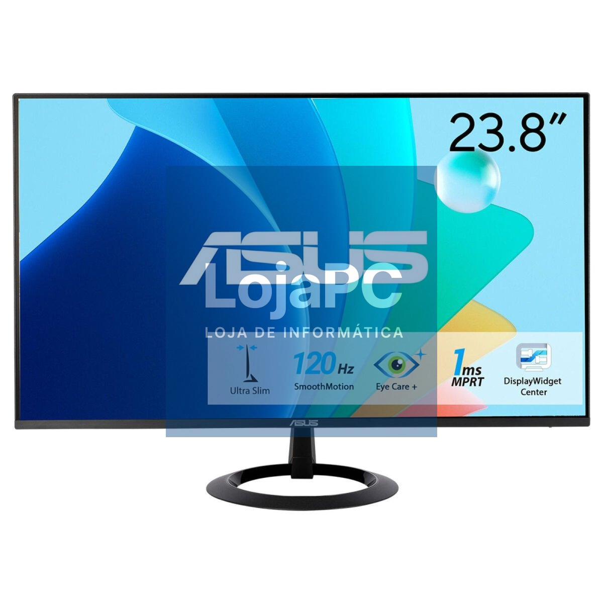 Asus VZ249HG Eye Care Gaming Monitor - 24'' IPS, Full HD, 99% sRGB, Frameless, 120Hz, SmoothMotion, 1ms (MPRT), Adaptive Sync, Eye Care Plus, Low Blue Light, Flicker Free, Wall Mountable