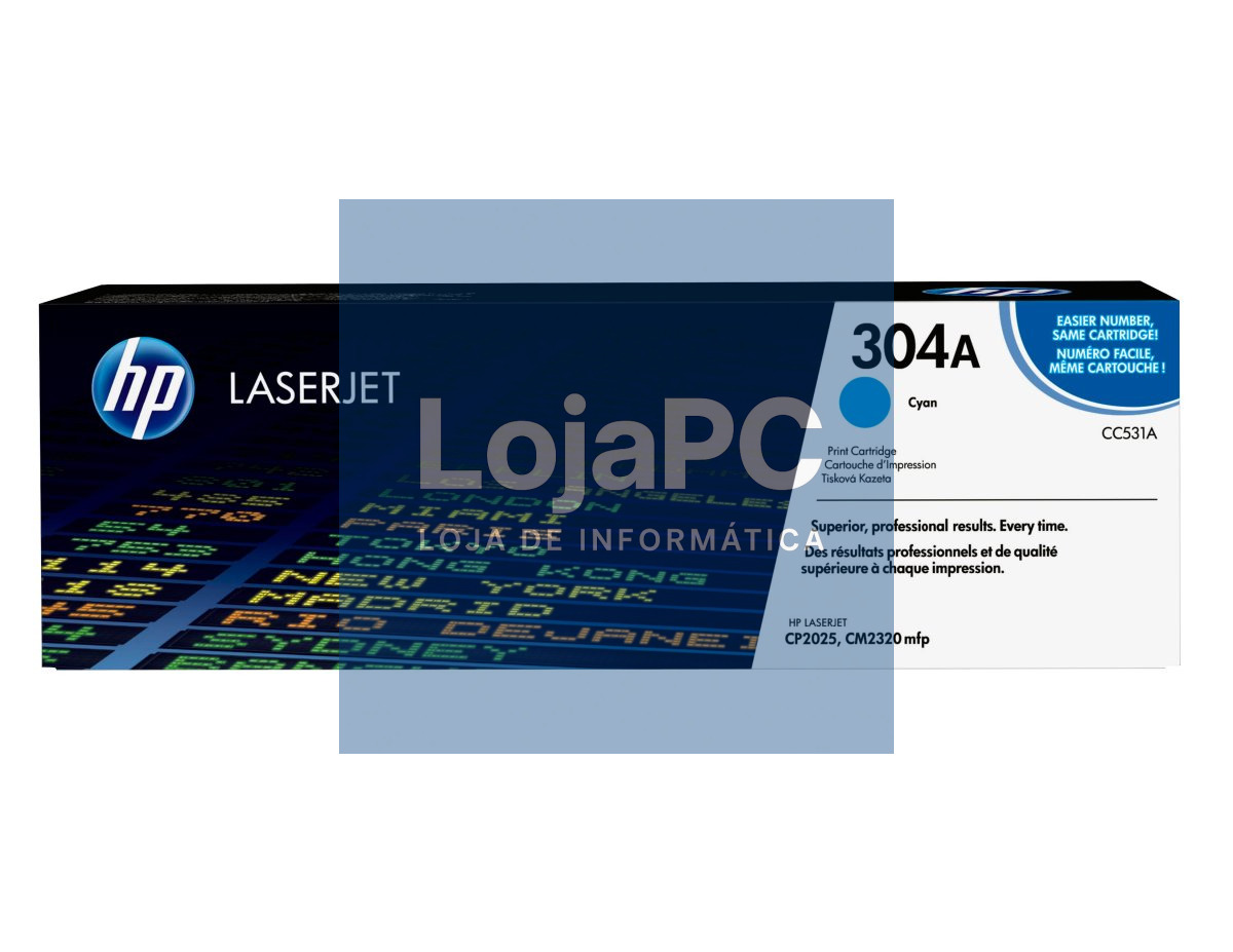 HP 304A original Colour LaserJet Toner cartridge CC531A cyan standard capacity 2.800 pages 1-pack ColorSphere