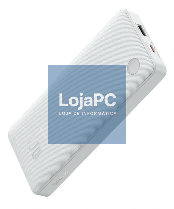Baseus Airpow Lite Power Bank 10000mAh 15W Moon White (With Simple Series Data Cable USB to Type-C 30cm White)