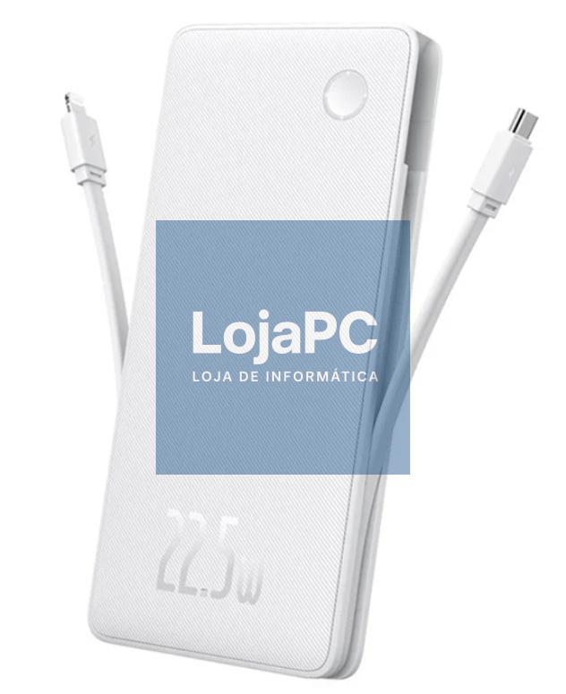 Baseus Airpow Lite Power Bank 10000mAh 22.5W Dual-Cable Moon White