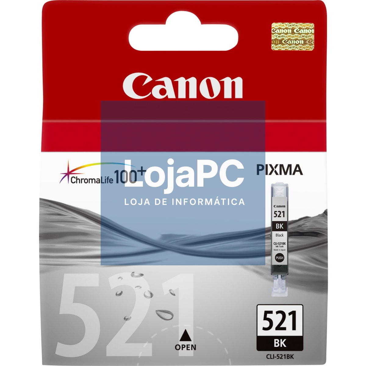 CANON CLI-521B ink cartridge black standard capacity 9ml 2.370 pages 1-pack