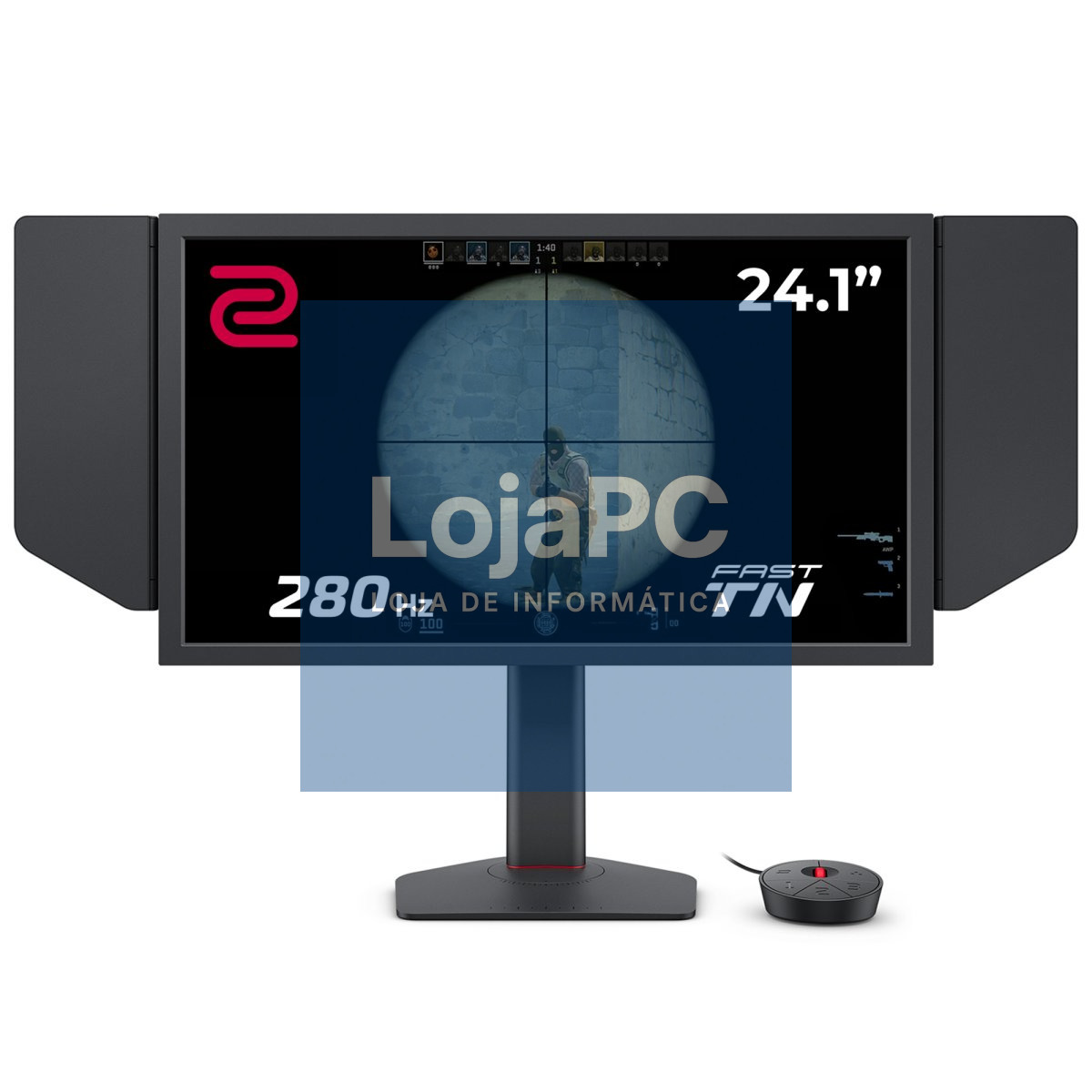 Benq XL2540X+ - Monitor Gaming Zowie 24.1", TN, Full HD (1920x1080, 16:9), 280Hz, 320 cd/m2, 1500:1, 3x HDMI, 1x DP, Suporte totalmente ajustável - Preto
