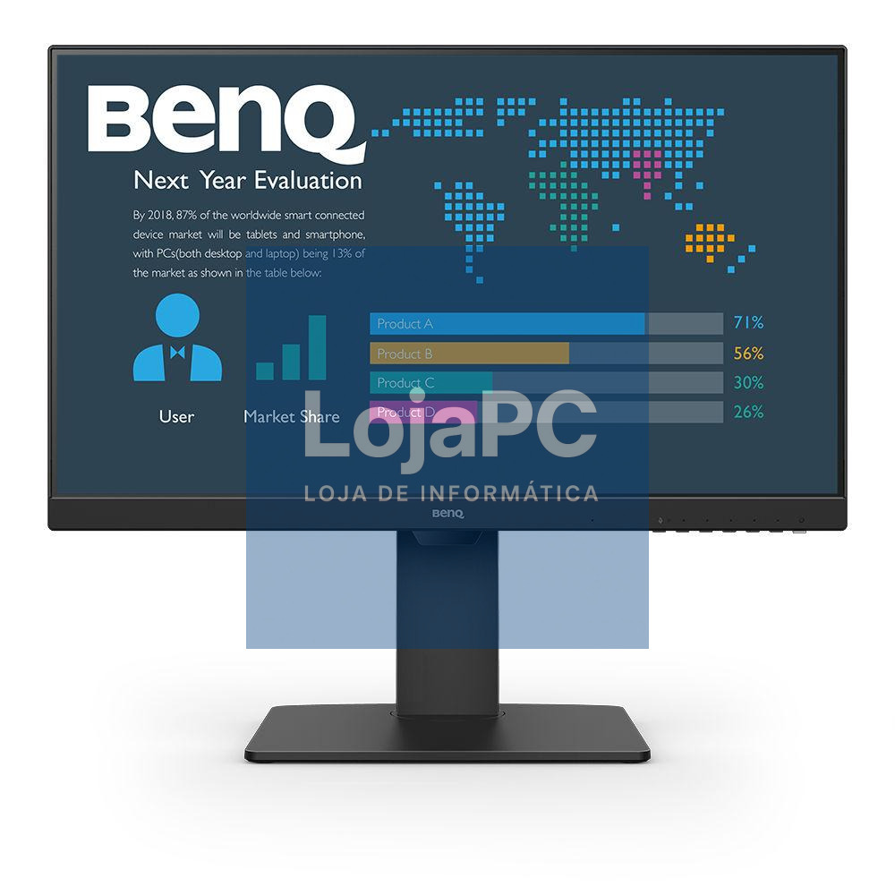 Benq BL2786TC - Monitor 27'', IPS, 1920 x 1080, 100 Hz, 5 ms, 65w, USB-C / DP / HDMI, 99% sRGB, USB 3.2 Hub, Built-in Speakers