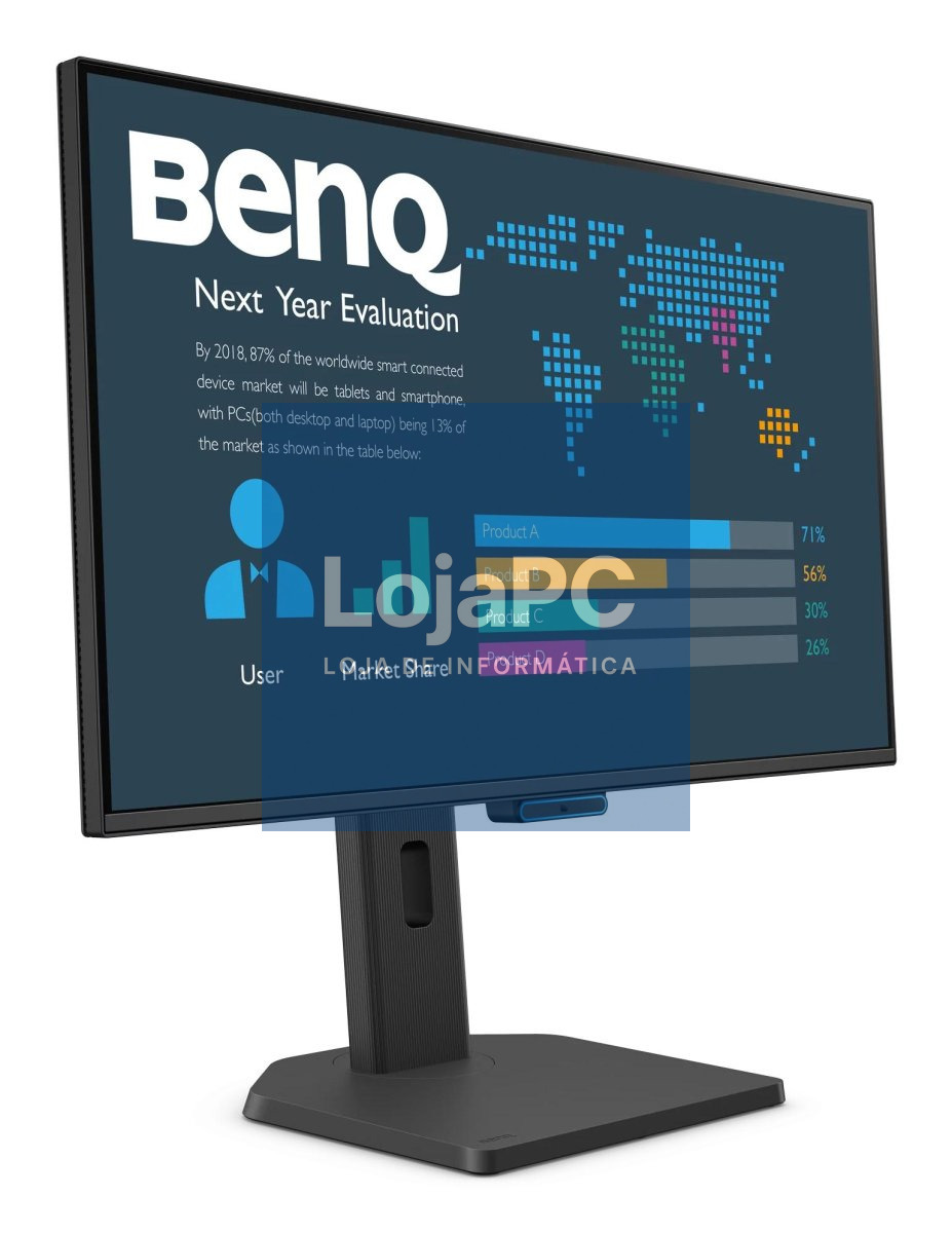 Benq BL2790TC - Monitor Business 27", IPS, Full HD (1920x1080) 16:9, 5ms, 144hz, 250 cd/m2, 1500:1, 1x HDMI, 1x DisplayPort, 1x USB-C, Suporte totalmente ajustável - Preto