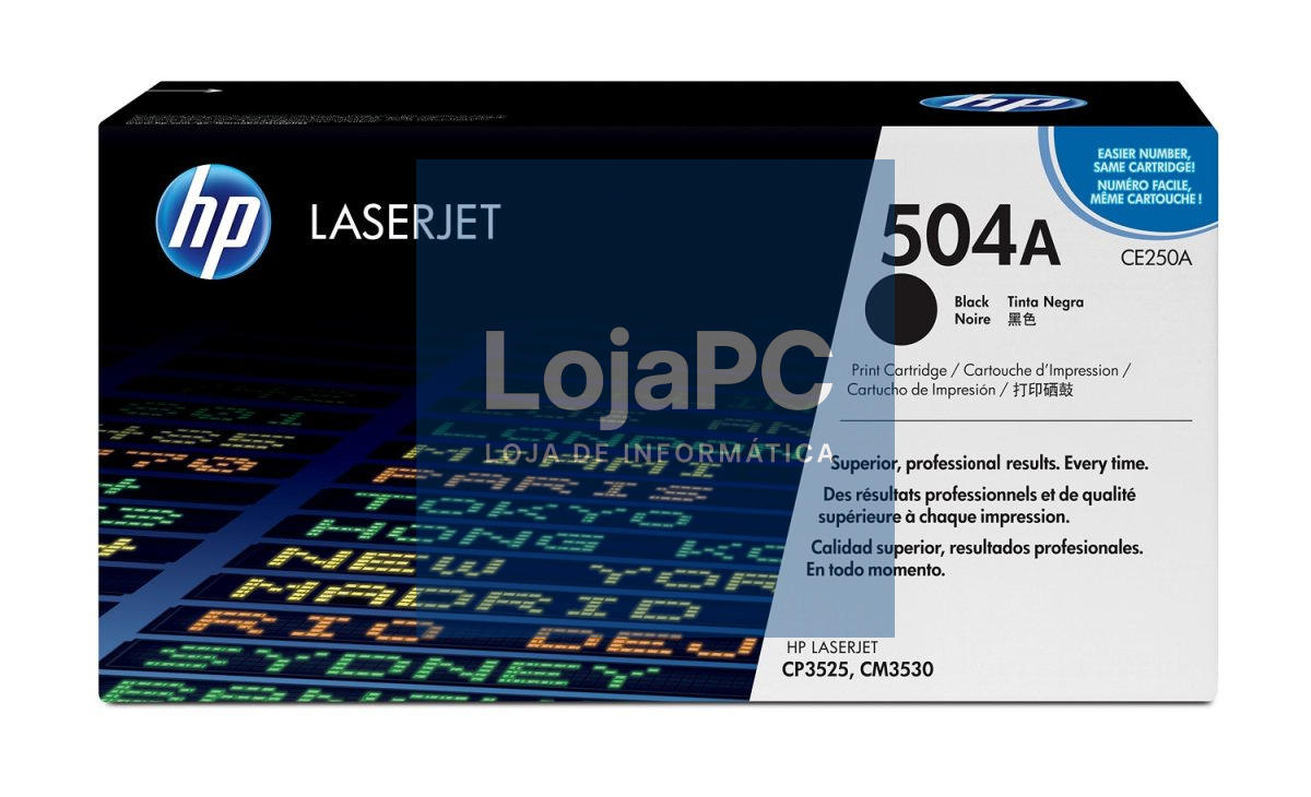 HP 504A original Colour LaserJet Toner cartridge CE250A black standard capacity 5.000 pages 1-pack ColorSphere