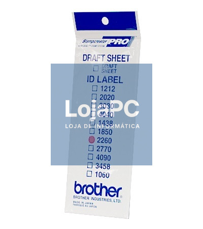 Brother Etiquetas de identificação ID2260 (22X60) 1 Bolsa de 12 folhas