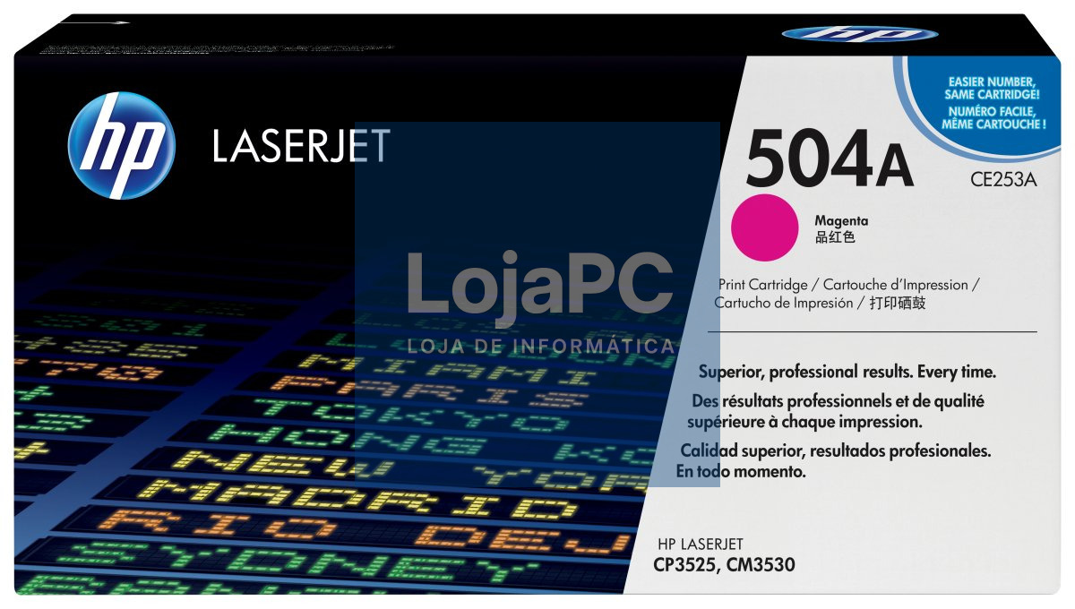 HP 504A original Colour LaserJet Toner cartridge CE253A magenta standard capacity 7.000 pages 1-pack ColorSphere