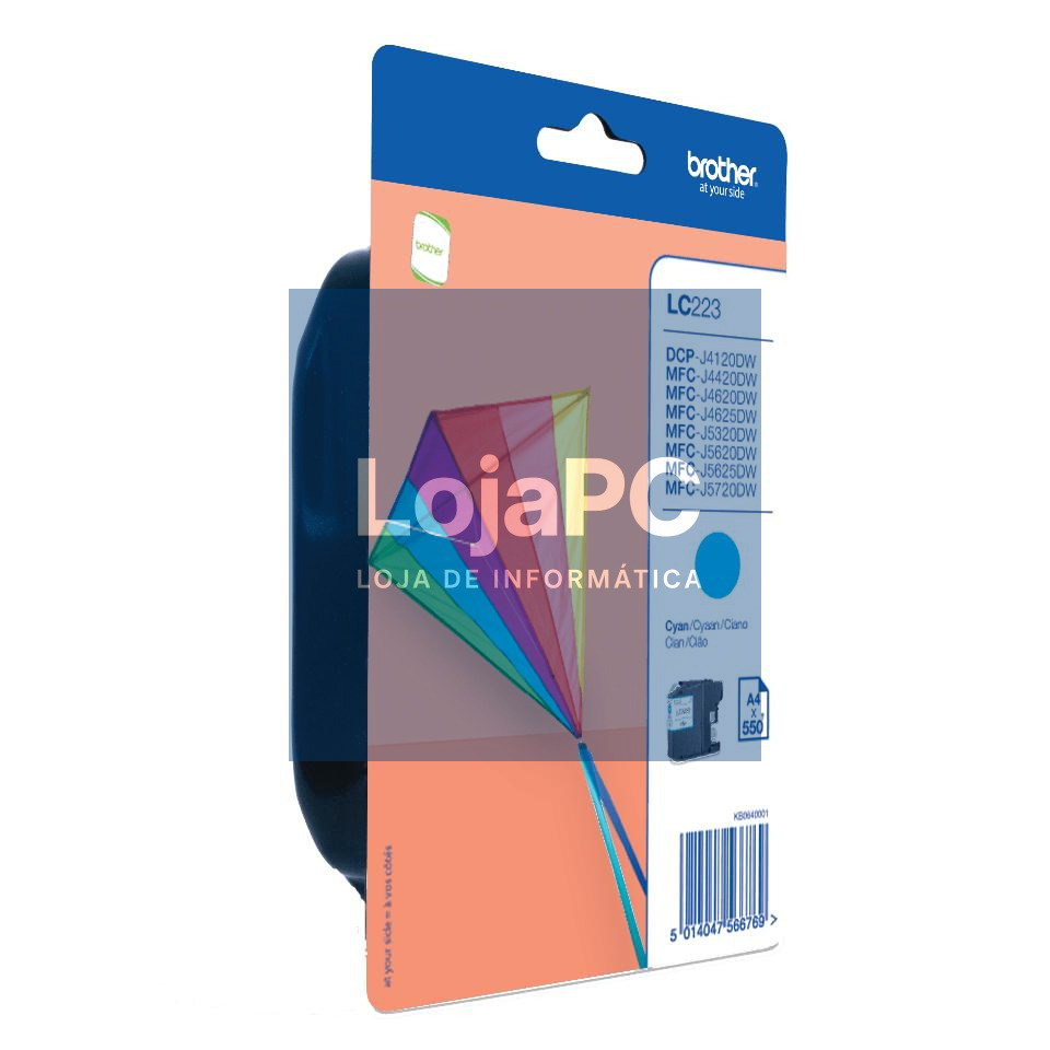 Brother Tinteiro Ciano, 550 págs. A4, para: DCP4120DW/MFC-J4420DW/MFC-J4620DW/MFCJ5320DW/5620DW/5720DW