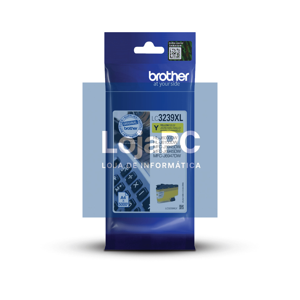 Brother Tinteiro Amarelo de alta capacidade, Duração estimada: até 5.000 páginas (segundo ISO/IEC 24711)