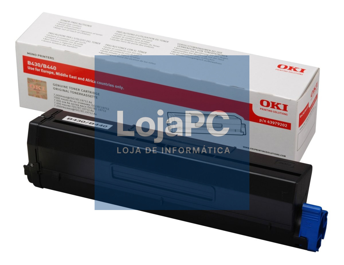 Toner OKI Preto 7k - B430/B440/MB460L/MB470L/MB480L