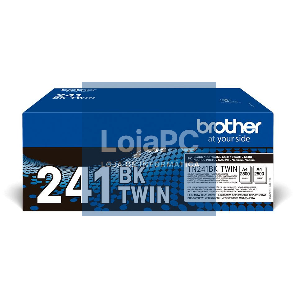 Brother Pack de 2 toners pretos, Duração estimada: 2.500 páginas cada toner segundo ISO/IEC 19798